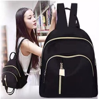 B091 COD backpack female Korean school bag fashion black casual backpack travel bag