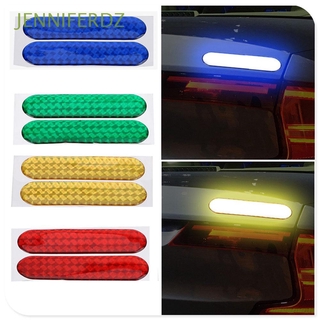 JENNIFERDZ 2PCS Reflective Sticker Safety Decal Car-styling Strips 4 Colors Tape Mark Car Door Warning/Multicolor