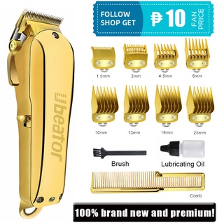 Ubeator Hair Clipper Electric Razor Rechargeable barber Men's Cordless Haircut Gold T blade trimmer