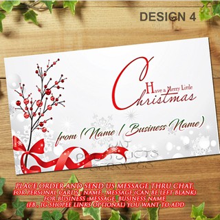 ❏50 Pcs Personalized Christmas Cards Thank You Cards Gift Label 2x3.5inches