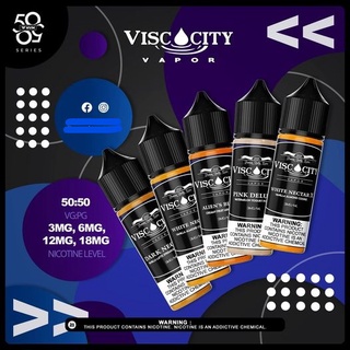 VISCOCITY NEW BLEND 50VG/50PG - 3 MG / 6MG / 12MG- 50ML WHITE NECTAR ALIENS BLOOD PINK DELUGE 50/50