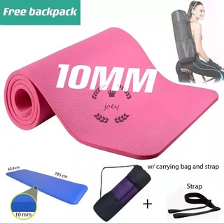 ✜✤COD Yoga Mat High Quality All-Purpose 10mm Extra Thick High Density Anti-Tear Exercise Yoga (5)