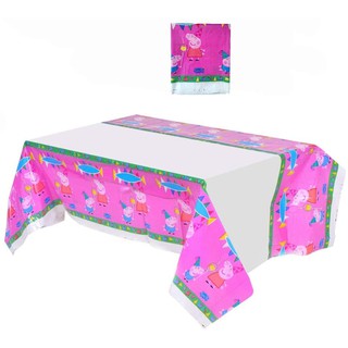 Peppa Pig Table Cover Tablecloth For Long Table 6people for birthday decoration alehuangpartyneeds