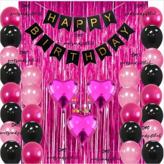 HBD Set- Happy Birthday Package Set - Black Pink Theme #5