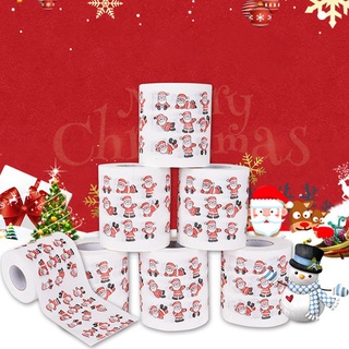 Christmas Decor卍Christmas Pattern Series Roll Paper Prints Funny Toilet Home Santa Claus Supplies Xm (3)
