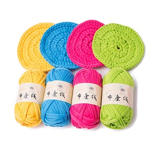 100g/ball Thick Cloth Fabric Strip Yarn 100% Polyester Craft for Hand Knitting Crochet DIY Cushion