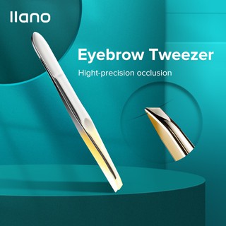 LLANO Indirect Gold Eyebrow Tweezer Hairs Puller Stainless Steel Eye Brow Clips Eyelash Removal Make