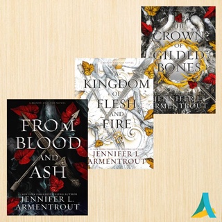 3pcs From Blood and Ash/a Kingdom of Flesh and Fire/the Crown of Gilded Book by Jennifer L. Armentrout Bookpaper in English for Hobby