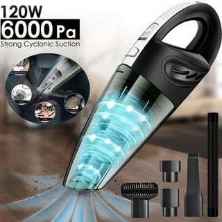 120W Handheld Car Vacuum Cleaner Wireless Wet and Dry Mini 6000pa Rechargeable Super Suction Portabl