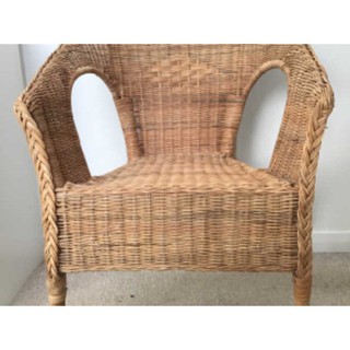 Super comfortable natural colored rattan chair for babies in vintage style, boho, real photos, factory prices (3)