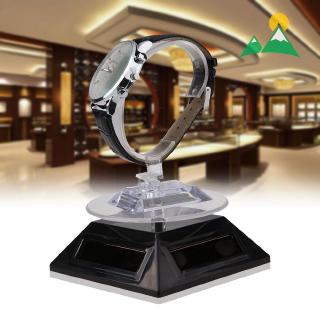 READY◈◈ 360 Turntable Solar Showcase Rotating Jewelry Watch Ring Display Stand 037