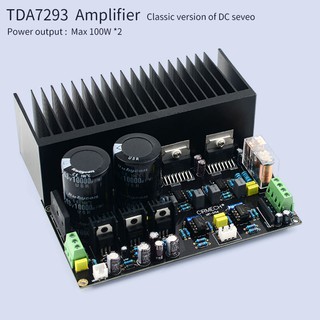 ❖ↂUNISIAN TDA7293 DC servo Auido Power Amplifier board 100W+100W TDA 7293 OP07 NE5534 High Power Amp