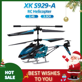 Wltoys XK S929-A RC Helicopter Alloy Body 2.4G 3.5CH w/ Light RC Toys for Beginner Kids Children Gifts
