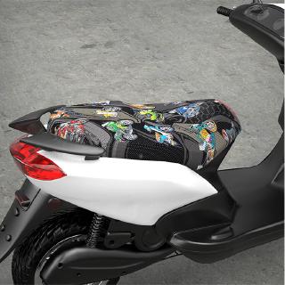 Universal Motorcycle Seat Cover Anti-slip Scooter Cartoon Thermal Insulation Breathable Cover Elastic Mesh Cushion Seat Case