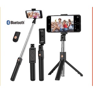Mini Bluetooth Selfie Stick Tripod 3 in 1 Foldable Wireless Monopod Remote ControlK07