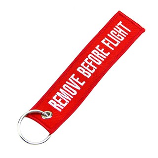 Remove Before Flight Luggage Tag Keychain Keyring Label