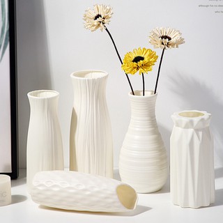 【XJ】 Unbreakable Plastic Vases Nordic Style Flower Vases For home Decorative living room decor