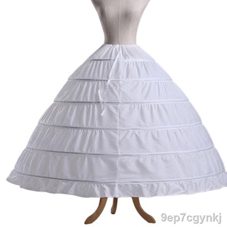 ❐6 Hoops Petticoats Bustle Ball Gown Wedding Dress Underskirt Bridal Crinolines