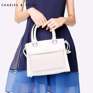 charles&keith snap button double top handle