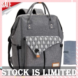 【Available】Lekebaby baby diaper bag large storage bag waterproof backpack shoulde