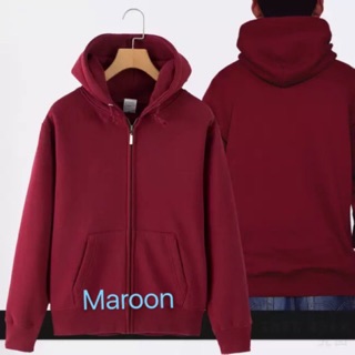 11 Colors Size M To 3XL Unisex Plain Cotton Hoodie Jacket Makapal Couple Jacket Pullover Jacket