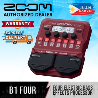 Zoom B1 FOUR Bass Guitar Multi-Effects Processor Pedal, With 60+ Built-in Effects, Amp Modeling