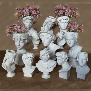 Nordic Ins Retro David Vase goddess pot flower vase Imitation Plaster Hydroponic Ornaments Home decoratio