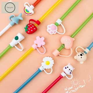 Dustproof Silicone Straws Cover Creative Cute Silicone Environmental Protection Straw Plug Straw DM