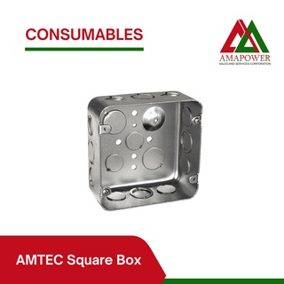 Amtec Metal Square Box 4x4" Gauge#16