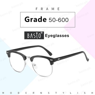 Graded Eyeglasses with Grade -50/100/150/200/250/300/350/400/450/500/550/600 for Women Men Retro Art Neutral Myopia Glasses Frames Optical Glasses