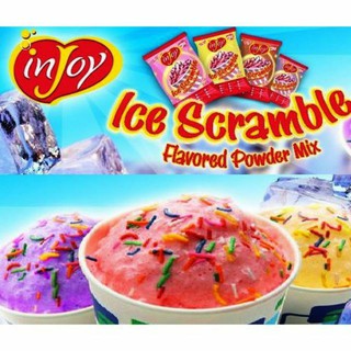 INJOY ICE SCRAMBLE 1KG (CLASSIC, BUCO PANDAN, CHOCOLATE, MELON, MANGO)