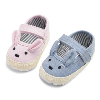 Newborn Baby Girls Rabbit Cartoon Anti-Slip First Walkers Soft Sole Shoes