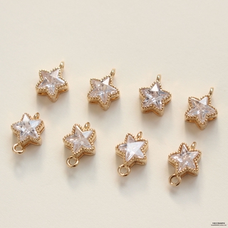 Copper plated 18K true gold three-dimensional five-pointed s