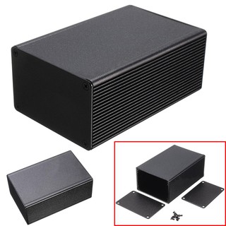 ✿PTPTRATE 1pc 100*66*43mm Black Aluminum Electronic Box Instrument Meter Enclosure Case