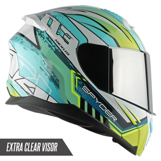Spyder Full-Face Helmet with Dual Visor NEXUS GD S1 (FREE Clear Visor)
