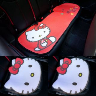 Hello Kitty Car Seat Cushion, Three Piece Set, Breathable Cool Pad
