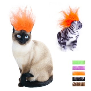 [Spot] Pet Messy Hair Headdress Cat Wig Accessories Dress Up Funny Halloween Headdress Accessories Pet Supplies Cat
