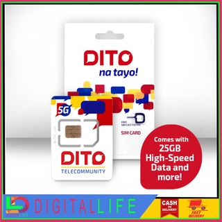 DITO SIM 5G NETWORK (25G With LOAD) Free (25GB 30DAY)