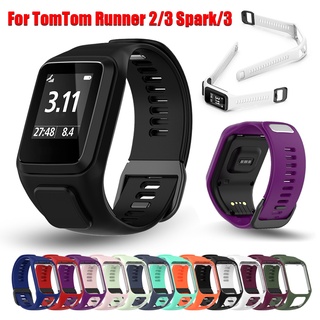 Strap For TomTom Runner 2 3 Spark Plug 3 GPS 3 Sport Silicone Replacement Wristband Strap For Tom Tom 2 3 Series Watch Smart Accessory