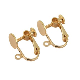 ♡ ♡ 10Pcs No Piercing Screw Clip On Stud Earring Clips Blank Base Pad Jewelry Making