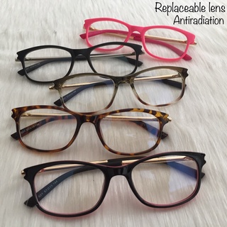 ✅MegaSunnies #601 Eyeglasses | Replaceable lens|Anti-radiation/Fashion/Korean/Plastic Frame