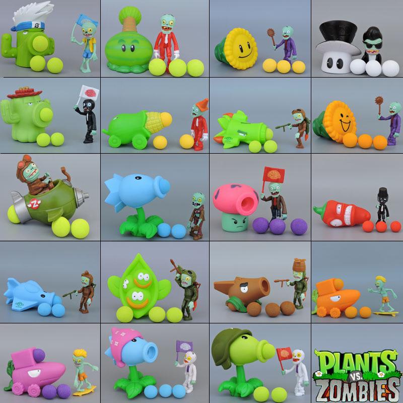 COD!!! PVZ Plants vs Zombies Peashooter PVC Action Figure Model Toy Kids Gifts
