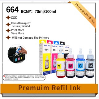 Epson Ink 664 SET(BCMY) 664 Epson ink Refill Compatible For Epson L101 L110 L210 L310