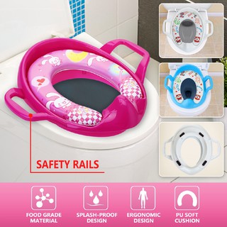 [Mermaid] Top for Handles Kid Toddler Baby Toilet Seat Cover+ Cushion Bathroom Potty Training