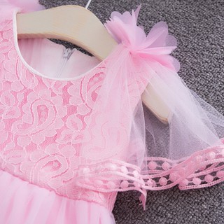Baby Kids Girls Princess Dress Tie Neck Lace Tutu Skirts (6)