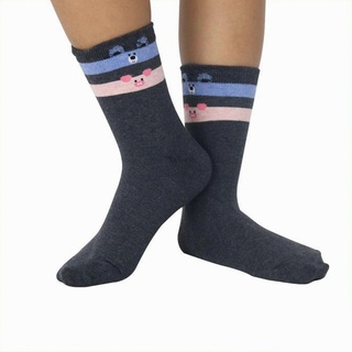 Cute Pig and Bear Socks
