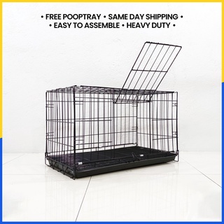Heavy Duty Pet Cage Collapsible Dog Cat Rabbit Puppy Folding Crate Medium Large XL XXL Poop Tray (1)