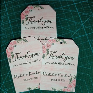CUSTOMIZED Souvenir or Gift Tags / Thank You Tags