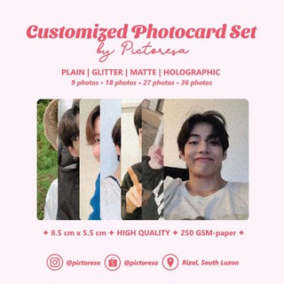 Customized Photocard Set by Pictoresa (Plain, Glitter, Matte, Holographic)