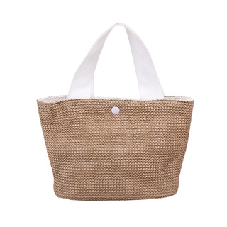 Cute Bag 2021 New Style Influencer Handbag Female Seaside Beach Vacation Woven Straw Trendy (1)